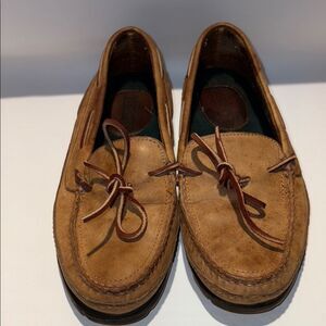 Brown Suede Moccasin Loafers with Slip-On Design
